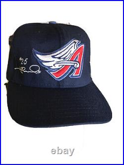 Vtg LA Angels Navy Wing logo Jim Edmonds Baseball Hat Authentic Collectible USA