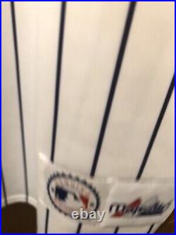 Vtg Majestic MLB Anaheim Angels Jersey Disney Wings XL White Pinstripe USA Made