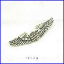 WWII Sterling Silver Brooch 3 Size, Large Pilot, Airforce, Wings