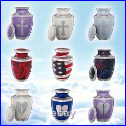 White Urn for Ashes Women and Men Free Large, Angel Wings