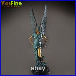 Winged Victory Bronze Sculpture Goddess of Athena Statue Large Angel Home Decor