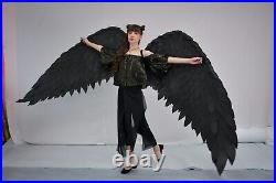 Wings Costume Black Angel Cosplay Wings Birds Cosplay Halloween Fashion