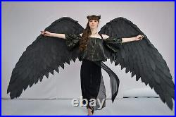 Wings Costume Black Angel Cosplay Wings Birds Cosplay Halloween Fashion