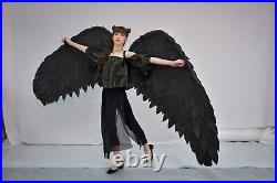 Wings Costume Black Angel Cosplay Wings Birds Cosplay Halloween Fashion