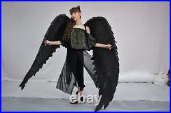 Wings Costume Black Angel Cosplay Wings Birds Cosplay Halloween Fashion