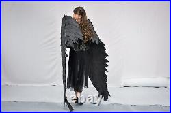 Wings Costume Black Angel Cosplay Wings Birds Cosplay Halloween Fashion