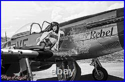 Wings of Angels Malak Pin Up Jenn The Rebel WWII P-51D Mustang Limited 13X19