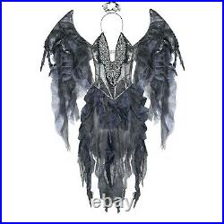 Women White Angel Sexy Devil Cosplay With Wings Adult Halloween Party Costume