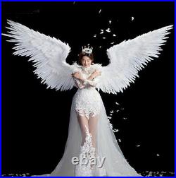 Women Wings Party Props White Feather Devil Angel Halloween Wings Large Cosplay
