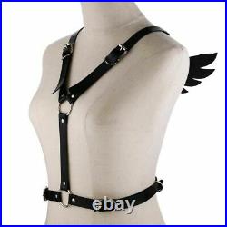 Women's Halloween Leather Harness Angel Wing Waist Belt Garter Erotic Waistband