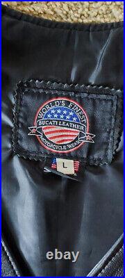 Women's embroidered (Christian) Motorcycle Leather Jacket XXL with Vest L
