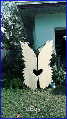 Wood Carved Angel Wings Ready to Finish- Large Detailed & OOAK, by Heather MBC