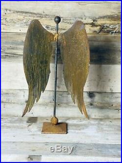 Wrought Iron Angel Wings On Stand (Large)