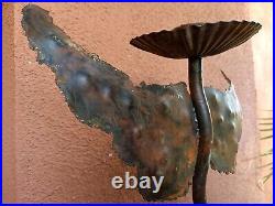 Wrought Iron Candle Stick Holder With Cutout Angel Wings Bohemian South West