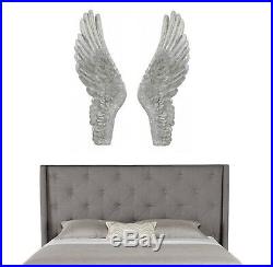 XL Pair of Mother of Pearl Angel Wings Wall Art Decoration Extra Large Feather
