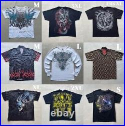 Y2K T-Shirt Lot Reseller Bundle Grunge Goth Cyber Core Skull Wings 9 Piece