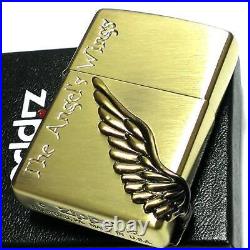 ZIPPO Angel Wing Zippo Lighter Large 3 Sided Metal Gold Feather New