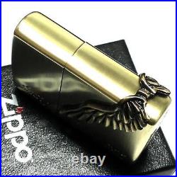 ZIPPO Angel Wing Zippo Lighter Large 3 Sided Metal Gold Feather New