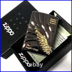 ZIPPO Lighter Angel Wing Limited Angel Wings Black Nickel Zippo Large Metal Se