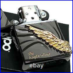 ZIPPO Lighter Angel Wing Limited Edition Angel Wings Black Nickel Zippo Large