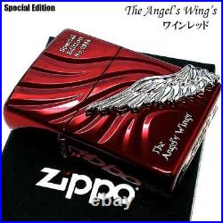 ZIPPO Lighter Limited Angel Wing Cool Wings Wine Red Large Metal