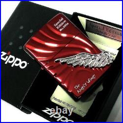 ZIPPO Lighter Limited Angel Wing Cool Wings Wine Red Large Metal