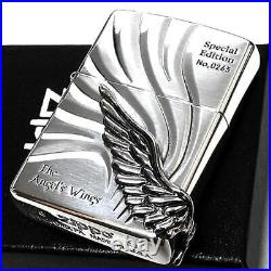 ZIPPO Limited Angel Wing Angel Wings Zippo Lighter Large Metal Silver