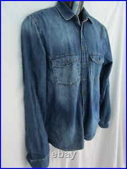 Zadig & Voltaire Paris Denim Jean Shirt Jacket Embroidery Skeleton Angel Guitar