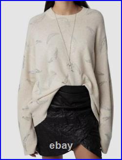 Zadig & Voltaire Women Ivory Markus Cashmere Wings Sweater Size L