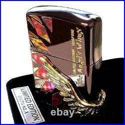 Zippo Armor Limited 100 Angel Wing Brown Titanium Large Wing Metal White Lighter