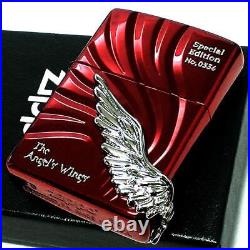 Zippo Lighter Limited Angel Wing Cool Angel Wings Wine Red Large Metal S