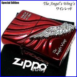 Zippo Lighter Limited Angel Wing Cool Angel Wings Wine Red Large Metal S