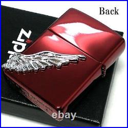 Zippo Lighter Limited Angel Wing Cool Angel Wings Wine Red Large Metal S